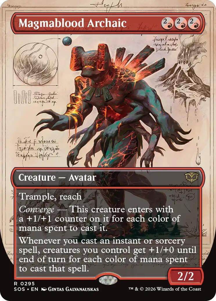 Magmablood Archaic (Borderless) (295) (Secrets of Strixhaven)