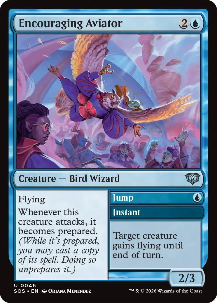 Image for Encouraging Aviator (46) (Secrets of Strixhaven) - Magic: The Gathering