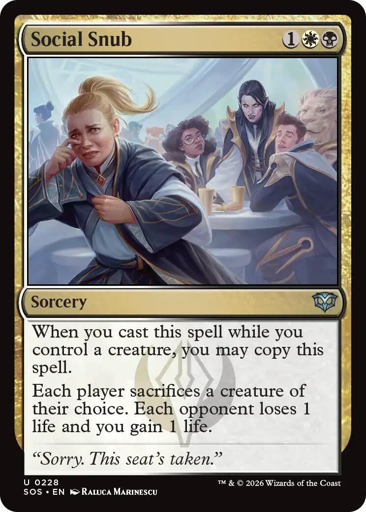Image for Social Snub (228) (Secrets of Strixhaven) - Magic: The Gathering