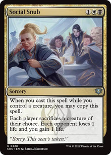 Image for Social Snub (228) (Secrets of Strixhaven) - Magic: The Gathering