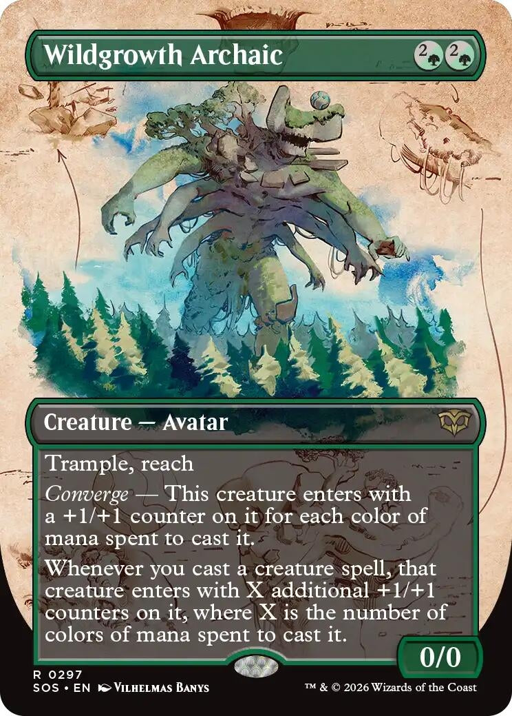 Image for Wildgrowth Archaic (Borderless) (297) (Secrets of Strixhaven) - Magic: The Gathering