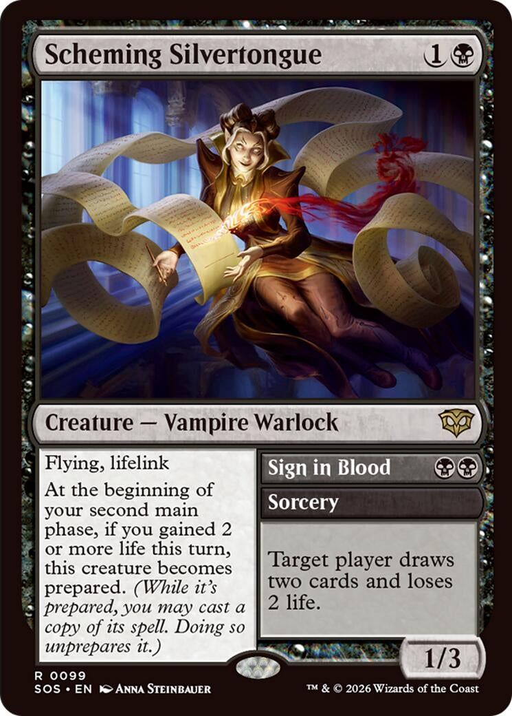 Image for Scheming Silvertongue (99) (Secrets of Strixhaven) - Magic: The Gathering