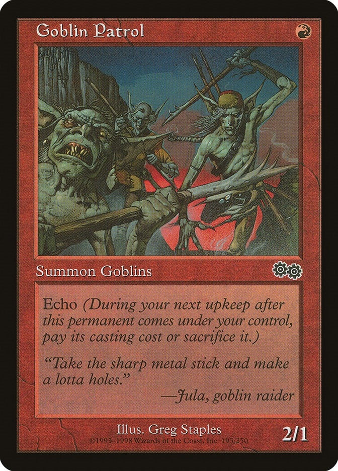 Image for Goblin Patrol (193) (Urza's Saga) - Magic: The Gathering