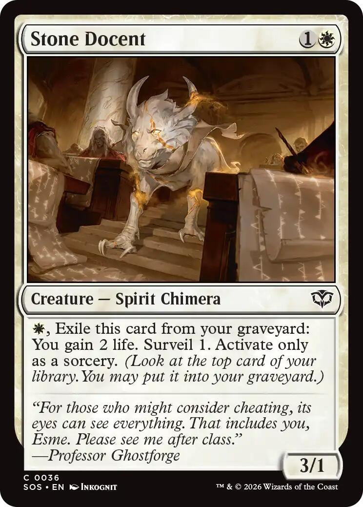 Image for Stone Docent (36) (Secrets of Strixhaven) - Magic: The Gathering