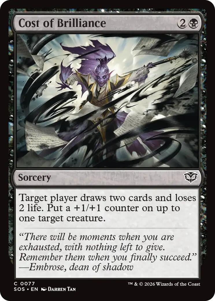 Image for Cost of Brilliance (77) (Secrets of Strixhaven) - Magic: The Gathering
