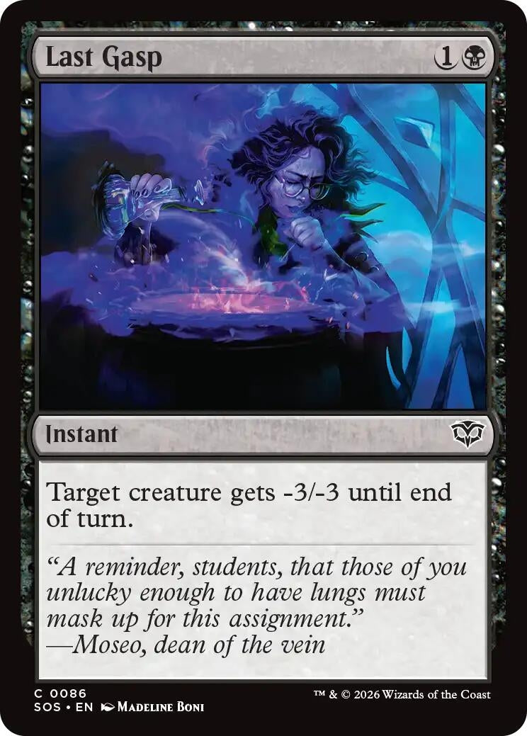 Image for Last Gasp (86) (Secrets of Strixhaven) - Magic: The Gathering