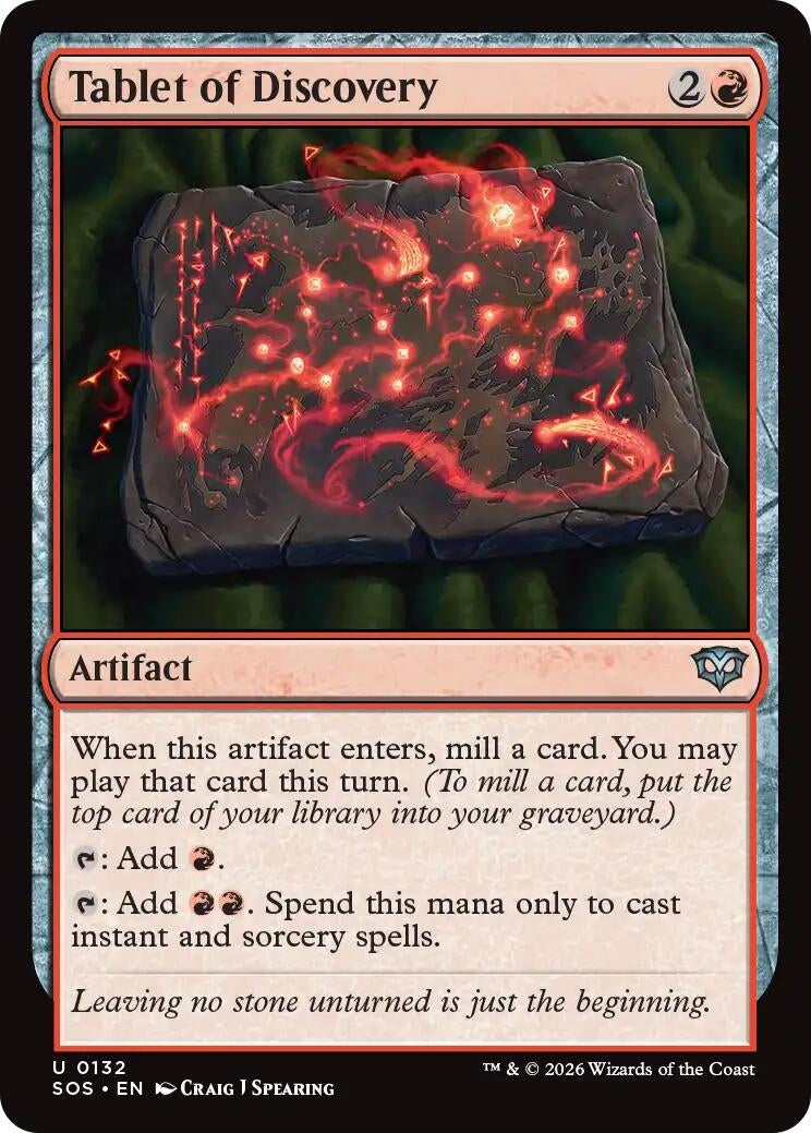 Image for Tablet of Discovery (132) (Secrets of Strixhaven) - Magic: The Gathering