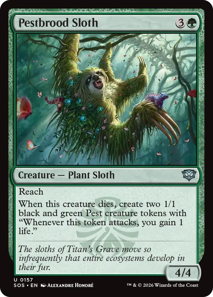 Image for Pestbrood Sloth (157) (Secrets of Strixhaven) - Magic: The Gathering