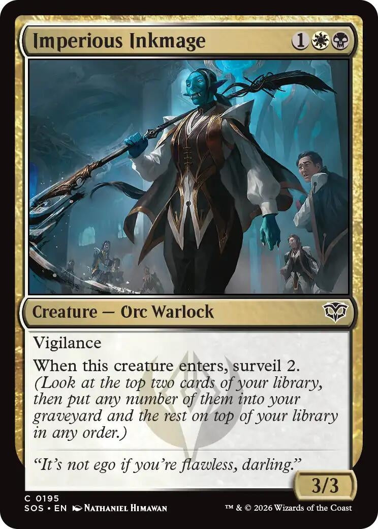 Image for Imperious Inkmage (195) (Secrets of Strixhaven) - Magic: The Gathering