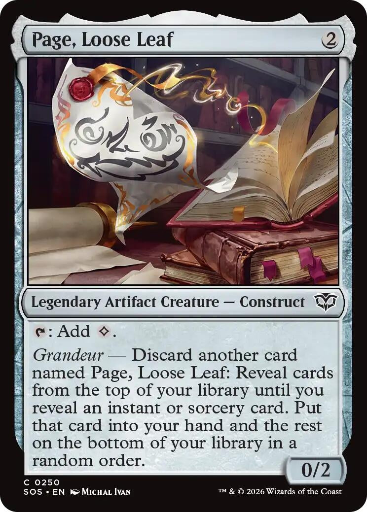 Image for Page, Loose Leaf (250) (Secrets of Strixhaven) - Magic: The Gathering