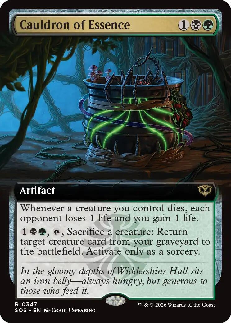 Image for Cauldron of Essence (Extended Art) (347) (Secrets of Strixhaven) - Magic: The Gathering