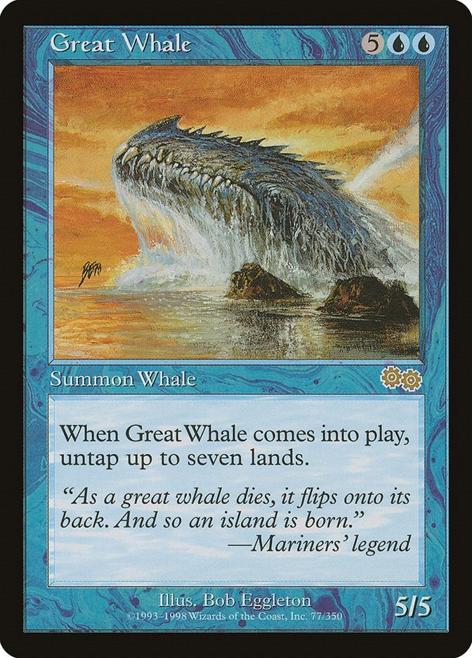 Image for Great Whale (77) (Urza's Saga) - Magic: The Gathering