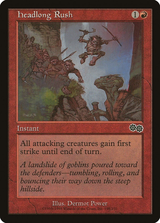 Image for Headlong Rush (198) (Urza's Saga) - Magic: The Gathering