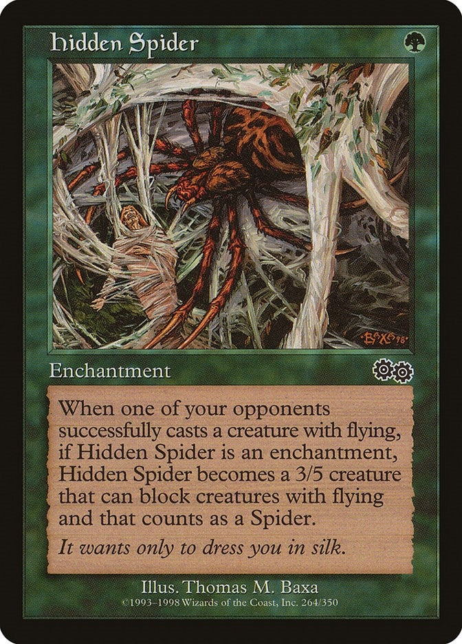 Image for Hidden Spider (264) (Urza's Saga) - Magic: The Gathering