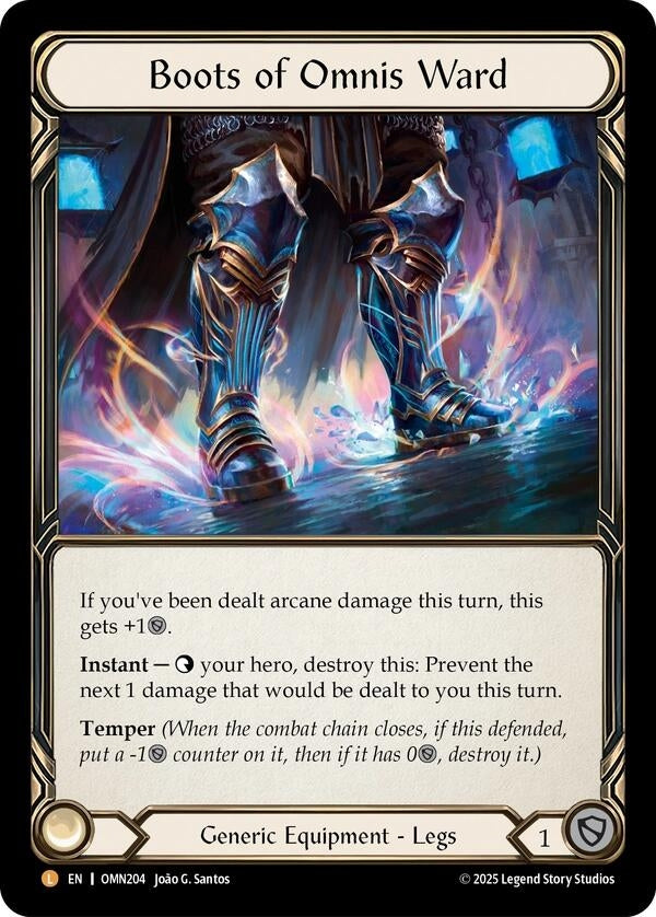 Image for Boots of Omnis Ward (OMN204) (Omens of the Third Age) (OMN) - Flesh and Blood TCG