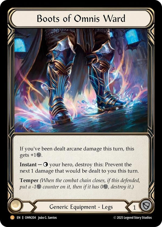 Image for Boots of Omnis Ward (OMN204) (Omens of the Third Age) (OMN) - Flesh and Blood TCG