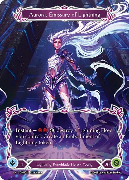 Image for Aurora, Emissary of Lightning (Marvel) (OMN048) (Omens of the Third Age) (OMN) - Flesh and Blood TCG