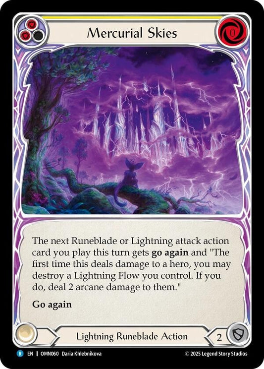 Image for Mercurial Skies (Yellow) (OMN060) (Omens of the Third Age) (OMN) - Flesh and Blood TCG