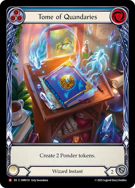 Image for Tome of Quandaries (Blue) (Extended Art) (OMN133) (Omens of the Third Age) (OMN) - Flesh and Blood TCG