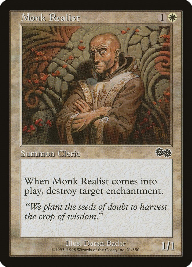 Image for Monk Realist (21) (Urza's Saga) - Magic: The Gathering