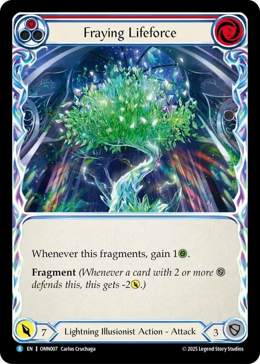 Image for Fraying Lifeforce (OMN007) (Omens of the Third Age) (OMN) - Flesh and Blood TCG