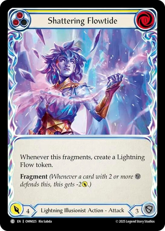 Image for Shattering Flowtide (Yellow) (OMN025) (Omens of the Third Age) (OMN) - Flesh and Blood TCG