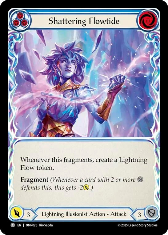 Image for Shattering Flowtide (Blue) (OMN026) (Omens of the Third Age) (OMN) - Flesh and Blood TCG