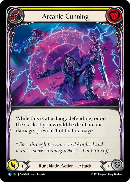 Image for Arcanic Cunning (Yellow) (OMN089) (Omens of the Third Age) (OMN) - Flesh and Blood TCG
