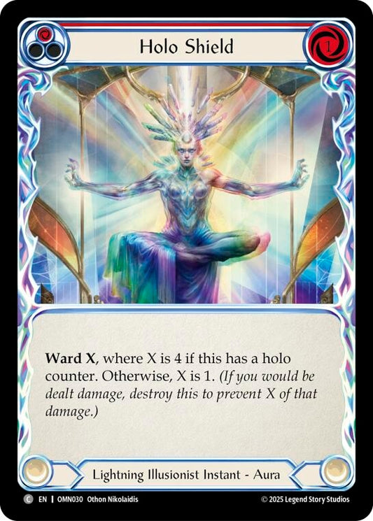 Image for Holo Shield (Red) (OMN030) (Omens of the Third Age) (OMN) - Flesh and Blood TCG