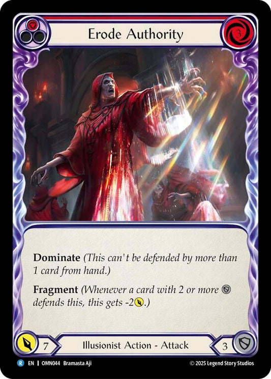 Image for Erode Authority (Red) (OMN044) (Omens of the Third Age) (OMN) - Flesh and Blood TCG