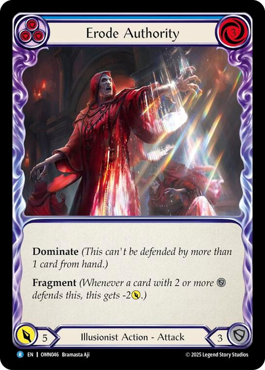 Image for Erode Authority (Blue) (OMN046) (Omens of the Third Age) (OMN) - Flesh and Blood TCG