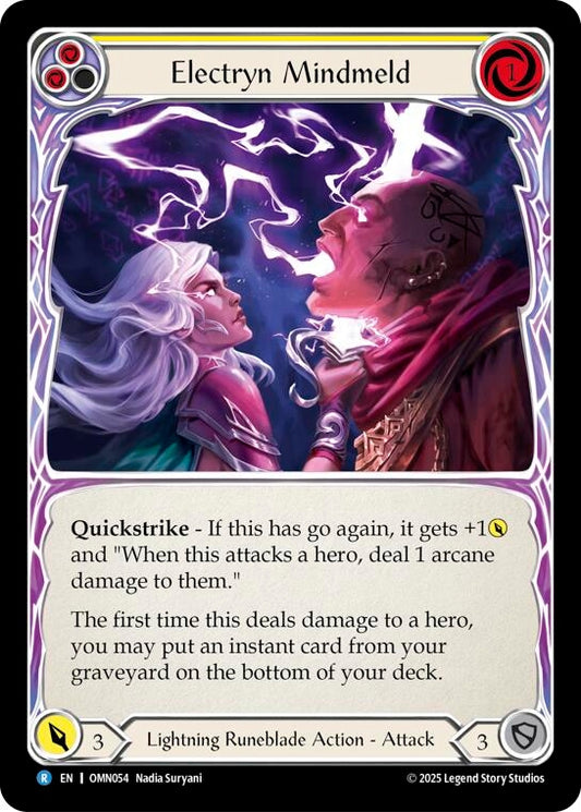 Image for Electryn Mindmeld (Yellow) (OMN054) (Omens of the Third Age) (OMN) - Flesh and Blood TCG
