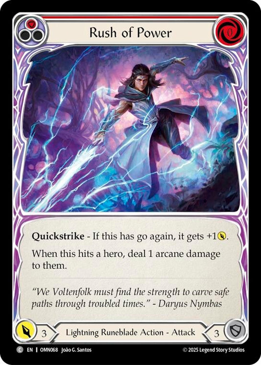Image for Rush Of Power (Red) (OMN068) (Omens of the Third Age) (OMN) - Flesh and Blood TCG