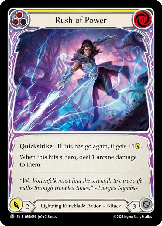 Image for Rush Of Power (Yellow) (OMN069) (Omens of the Third Age) (OMN) - Flesh and Blood TCG