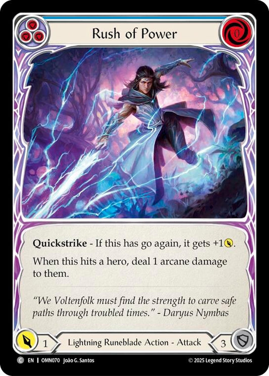 Image for Rush Of Power (Blue) (OMN070) (Omens of the Third Age) (OMN) - Flesh and Blood TCG
