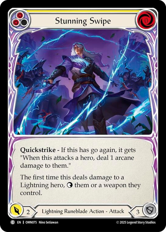 Image for Stunning Swipe (Yellow) (OMN075) (Omens of the Third Age) (OMN) - Flesh and Blood TCG