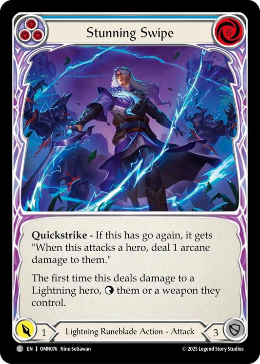 Image for Stunning Swipe (Blue) (OMN076) (Omens of the Third Age) (OMN) - Flesh and Blood TCG
