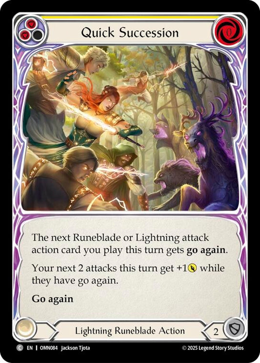 Image for Quick Succession (Yellow) (OMN084) (Omens of the Third Age) (OMN) - Flesh and Blood TCG