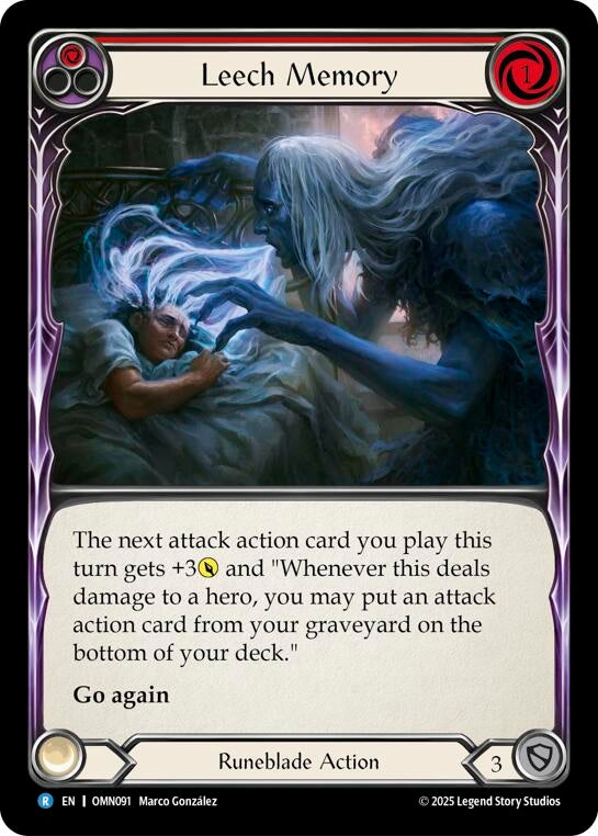 Image for Leech Memory (Red) (OMN091) (Omens of the Third Age) (OMN) - Flesh and Blood TCG
