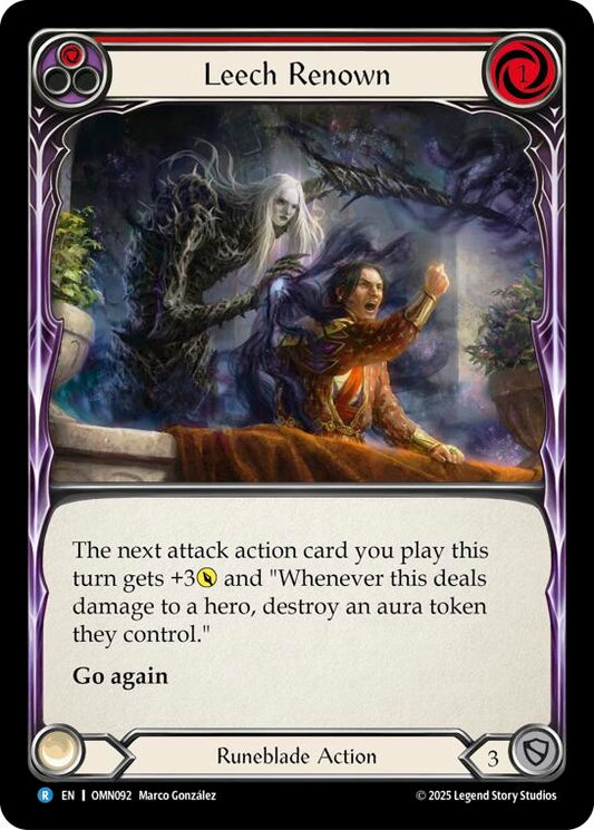 Image for Leech Renown (Red) (OMN092) (Omens of the Third Age) (OMN) - Flesh and Blood TCG
