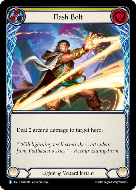 Image for Flash Bolt (Yellow) (OMN107) (Omens of the Third Age) (OMN) - Flesh and Blood TCG
