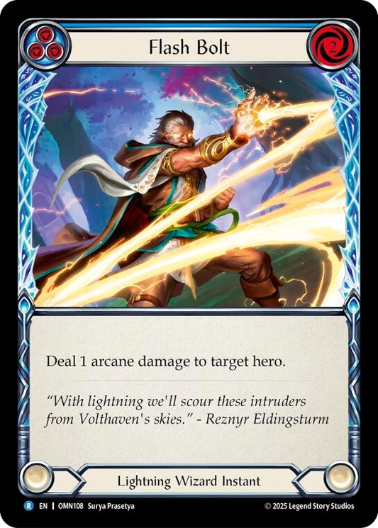 Image for Flash Bolt (Blue) (OMN108) (Omens of the Third Age) (OMN) - Flesh and Blood TCG