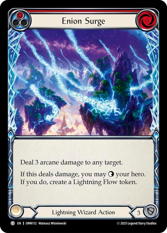 Image for Enion Surge (Red) (OMN112) (Omens of the Third Age) (OMN) - Flesh and Blood TCG