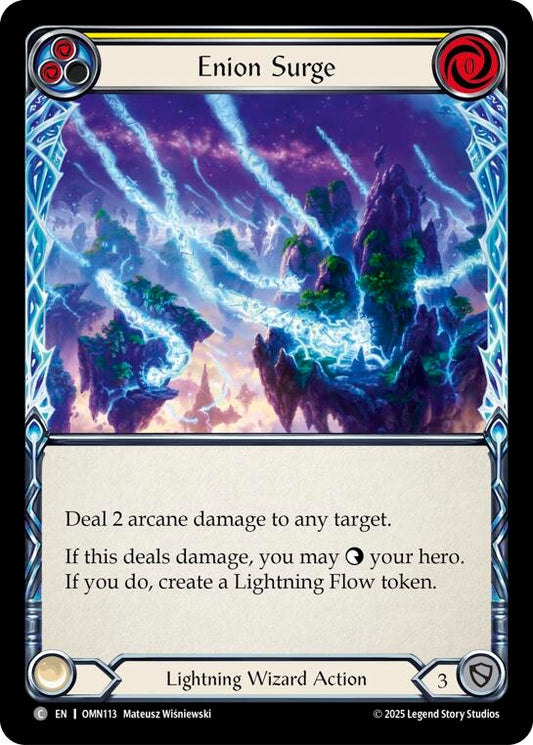 Image for Enion Surge (Yellow) (OMN113) (Omens of the Third Age) (OMN) - Flesh and Blood TCG