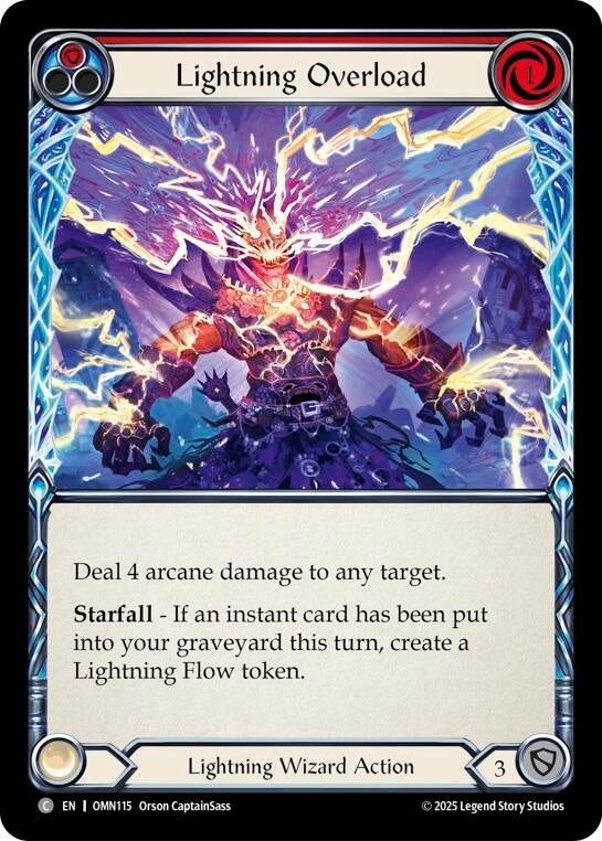 Image for Lightning Overload (Red) (OMN115) (Omens of the Third Age) (OMN) - Flesh and Blood TCG