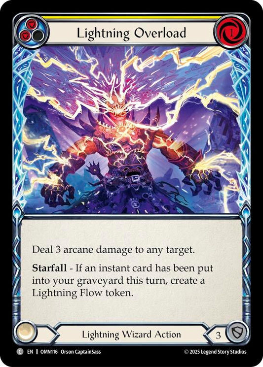 Image for Lightning Overload (Yellow) (OMN116) (Omens of the Third Age) (OMN) - Flesh and Blood TCG