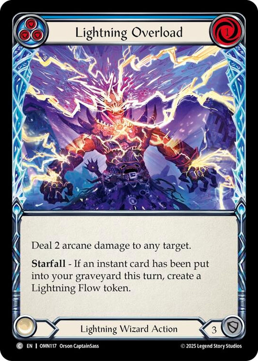 Image for Lightning Overload (Blue) (OMN117) (Omens of the Third Age) (OMN) - Flesh and Blood TCG