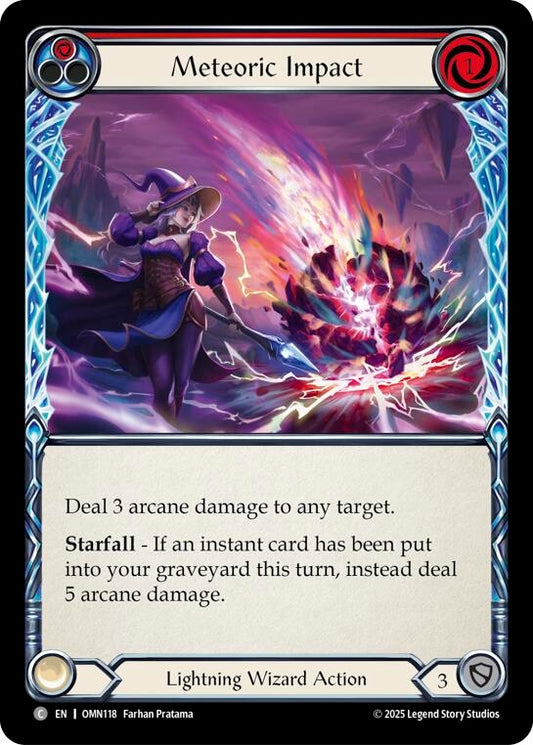 Image for Meteoric Impact (Red) (OMN118) (Omens of the Third Age) (OMN) - Flesh and Blood TCG