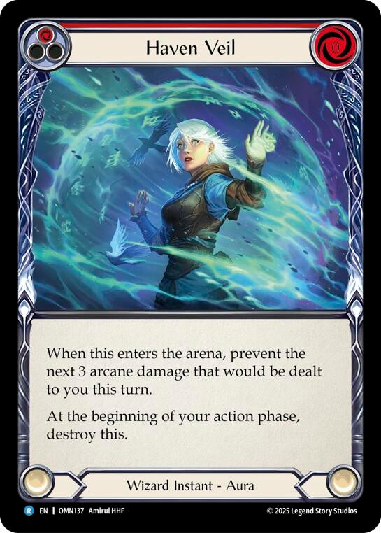 Image for Haven Veil (Red) (OMN137) (Omens of the Third Age) (OMN) - Flesh and Blood TCG