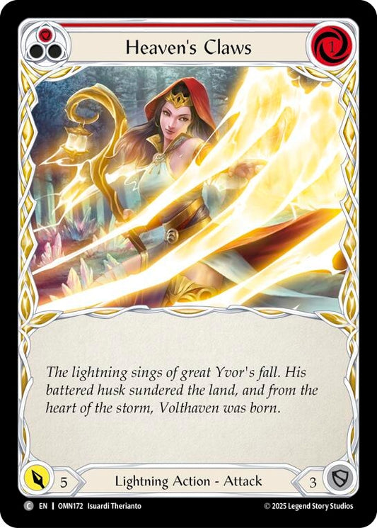 Image for Heaven's Claws (Red) (OMN172) (Omens of the Third Age) (OMN) - Flesh and Blood TCG